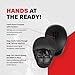 Hawk Sports Boxing Mitts Curved Punching Mitts with EVA Foam Padding, Heavy Duty Leather Focus Mitts for Boxing & MMA Training, Ultra Comfy, Light, & Durable Ambidextrous Punching Pads - All-Black