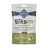 Blue Buffalo Blue Bits Plus Skin & Coat and Immune Support Daily Benefit Dog Treats, Soft & Chewy Salmon Morsels, 3.5-oz. Bag