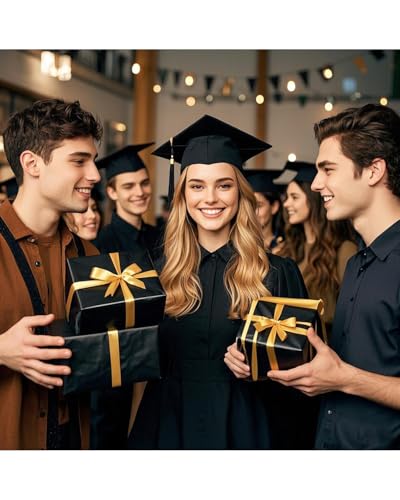 Mattglanz Geschenkpapier,Mattes Geschenkpapier Metallisch Geschenkpapierrolle für Weihnachten, Geburtstage, Ostern und alle festlichen Anlässe (Schwarz, 43cm*3m)