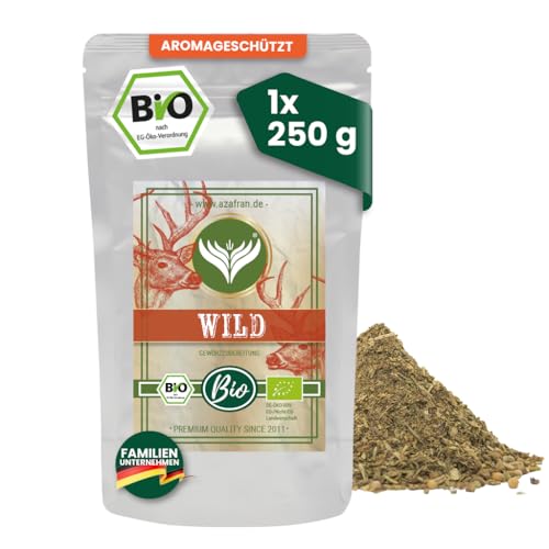 Azafran BIO Wildgewürz, Gewürzzubereitung für Reh, Hirschbraten, Gans, Ente & anderes Wild 250g
