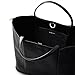 RADLEY London Henrietta Place Medium Open Top Tote Bag for Women, in Soft Grained Leather with Grab Handles, Black, M