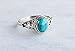 Avicrafts Turquoise Stone Ring 925 Sterling Silver Statement Ring For Women Handmade Gemstone Christmas Jewellery Size US 8 Gift For Her