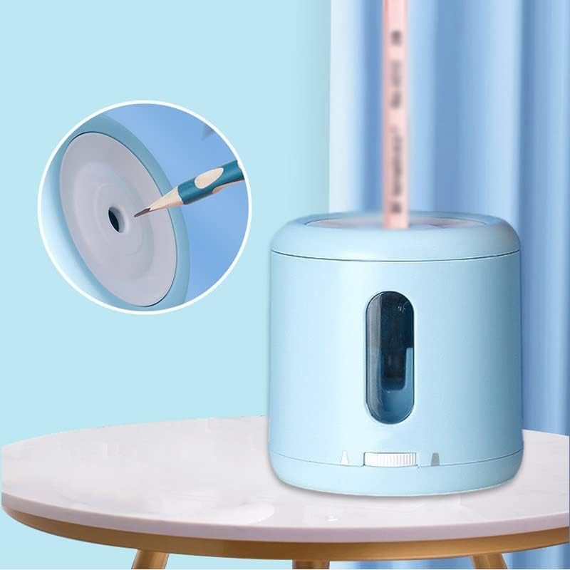 Miniatura 7 de Sacapuntas Sacapuntas eléctrico USBfunciona con pilas, sacapuntas automático para la escuela, el hogar y el trabajo, para lápices de colores,