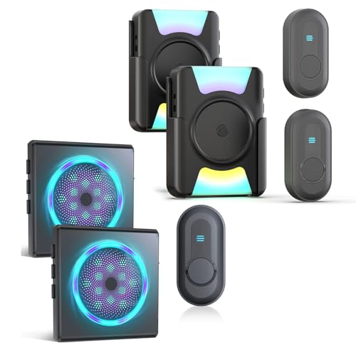 CallToU Hearing Impaired Wireless Doorbell System 3 Call Buttons 4 Recevier