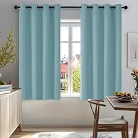 Deconovo Nursery Blackout Curtains Thermal Insulated Eyelet Curtains Blackout Curtain Panels 46 x 54 Inch Sky Blue 1 Pair