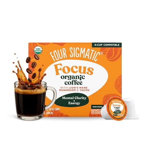 Four Sigmatic Mushroom Coffee K-Cups | Organic Dark Roast Coffee