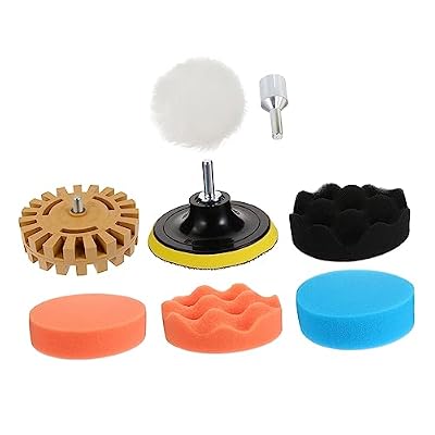 OSALADI 8pcs Remove Rubber Wheel Adhesive Vinyl Decals Cleaner Decal Removal Eraser Car Decal Remover Wheel Pneumatic Tools Car Adhesive Remover Wheel Sticker Sponge Disassembler 100mm