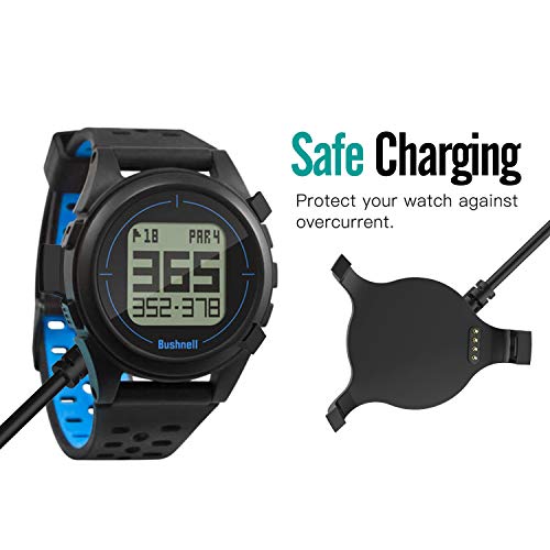 MoKo Cable de Cargador Compatible con Bushnell Neo Ion 1/Neo Ion 2/Excel, Cable Reemplazo de Carga USB Portátil de Sincronización de Datos Accesorios de Smartwatch - Negro - imagen 5