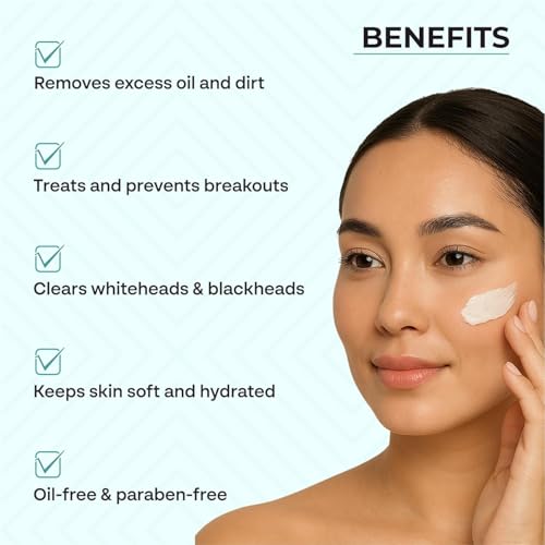 Image of Dr. Sakhiya's Acne & Pimple Face Wash (70ml) 2% Salicylic Acid, Niacinamide Oil-Free, Paraben-Free Dermatologist Formulated Cleanser | Reduces Breakouts & Blackheads