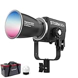 Aputure Storm 80c RGB LED Video Light - 80W Full-Color Point Source Fixture, 20,185 Lux @1m, 1800K-20,000K, Advanced Diode Mixing, CRI≥97, IP65 Weatherproof, Sidus Link, DMX & LumenRadio Control