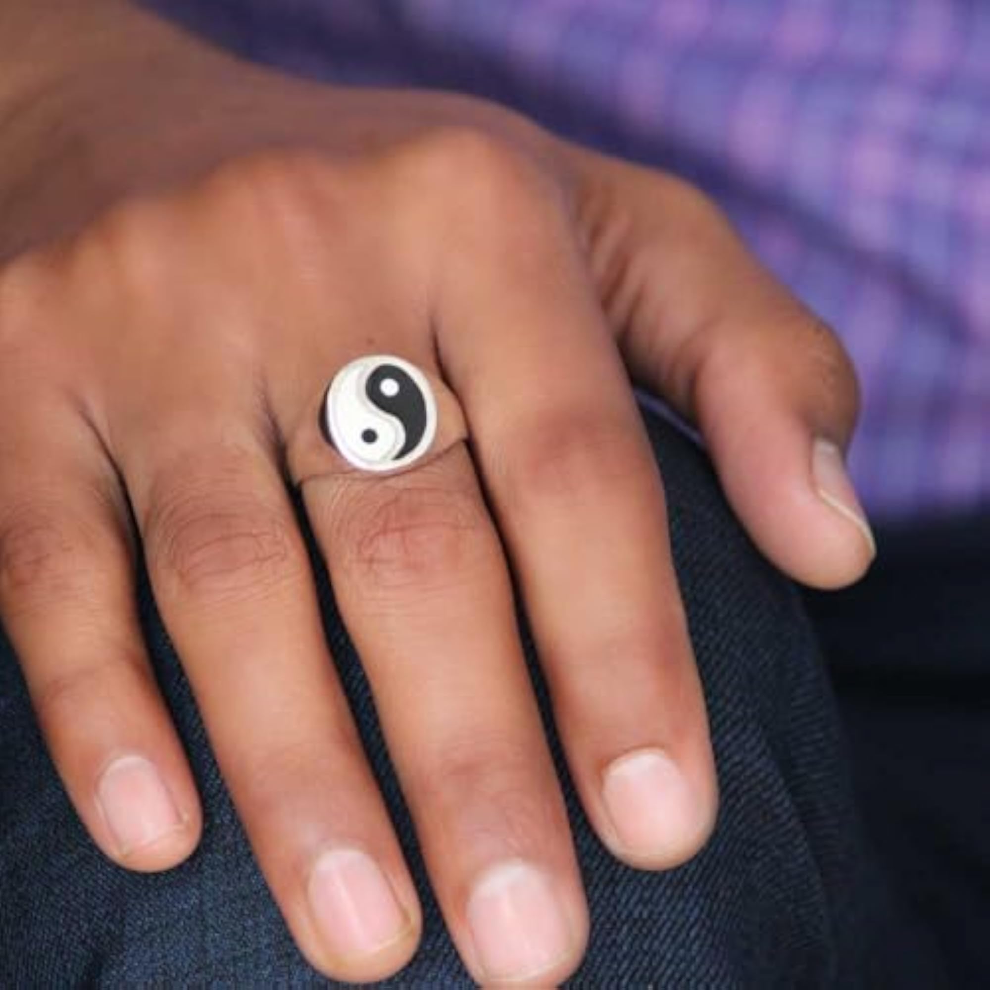 925 Yin-Yang Sterling Silver Ring for Men