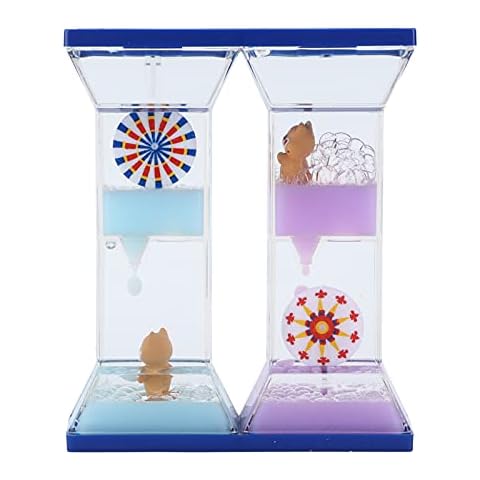 Liquid Motion Bubble Timer, Stress Relief Sensory Toy Water Timer Fidget Toy Liquid Hourglass Timer Calming Desktop Toys for Kids Adults Cover