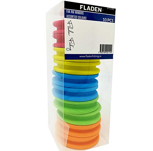 FLADEN Fishing Rig Winders Pack of 10 64mm x 15mm Assorted Colours