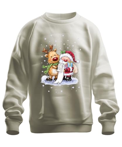 Santa Klaus Rudolf Rentier Schnee - Weihnachten Christmas Unisex...