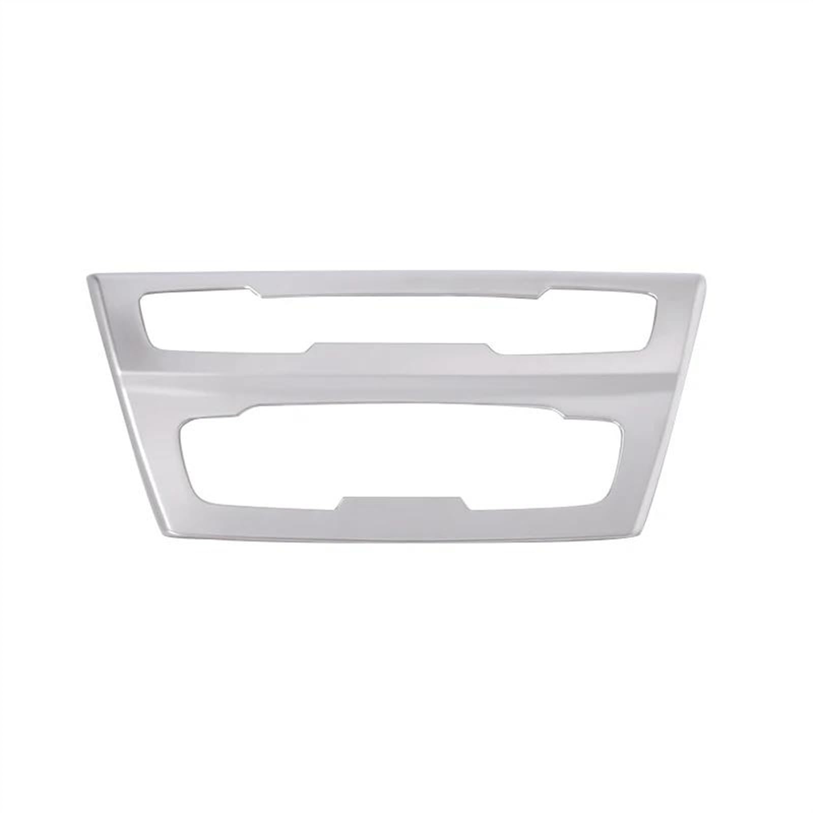 Car Center Console CD Panel Decoration Cover Frame Trim Sticker for X1 F48 X2 F47 2016 2017 2018 2019 2020 2021 2022 HGMGFYCX(Silver)