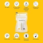 Medela bolsas de almacenamiento de leche materna Easy Pour, bolsas desechables de 210 ml, a prueba de fugas, protegen los nutrientes de la leche, sin BPA, paquete de 100, Exclusivo en Amazon