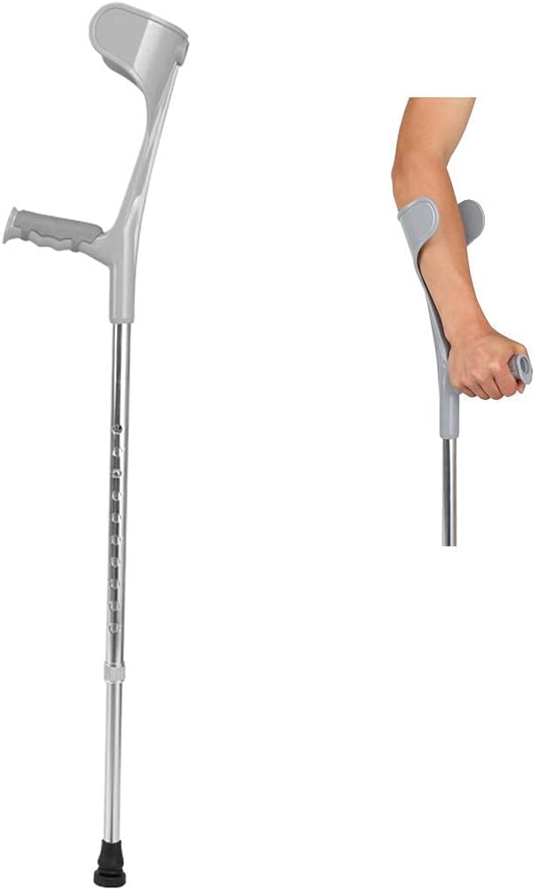 前腕松葉杖肘松葉杖超軽量アルミニウム補助高さ調節可能 70 92 5 Cm快適なハンドル付き 黒 1個 最新作売れ筋が満載