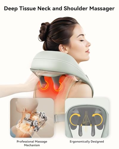 Snailaxcordlessneckshouldermassagerwithheat4ddeeptissuekneadingshiatsubackmassagerpillowforneckshoulderchristmasgiftsformenwomen Urban Country Home Decor Snailax cordless neck shoulder massager with heat 4d deep tissue kneading shiatsu back massager pillow for neck shoulder christmas gifts for men women urban country home decor