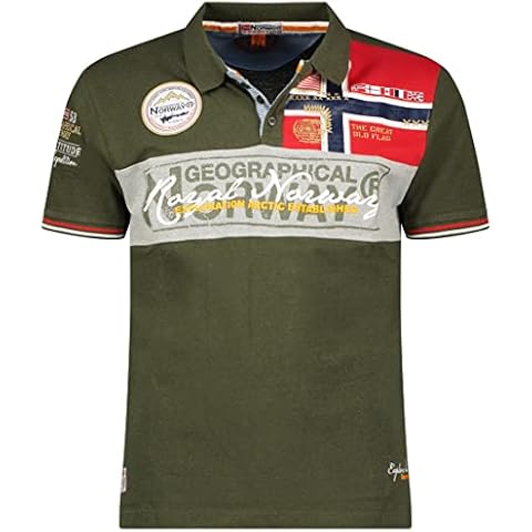 Polo Homme Geographical Norway Kaki Cover