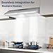 Range Hood 30 in Under Cabinet, Stainless Steel Stove Vent Hood, 200CFM, 3-Speed Exhaust Fan, Button Controls, LED Lights, Reusable Baffle Filters, Silver