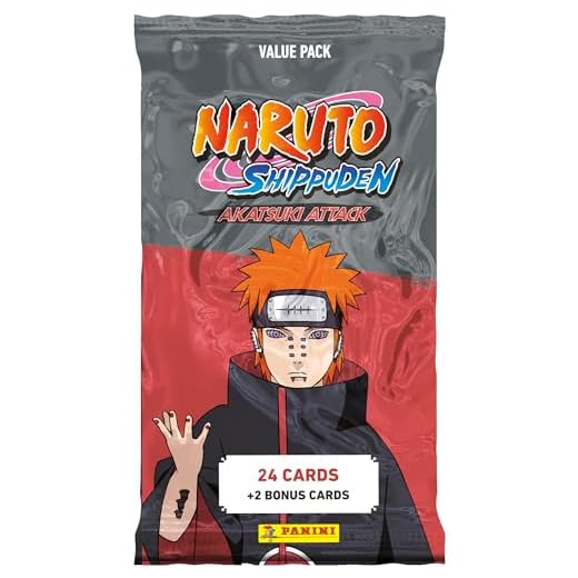 Panini Naruto Shippuden Trading Cards 2 Fat Pack 24 Cartas + 2 Tarjetas de bonificación (004629B26FP)