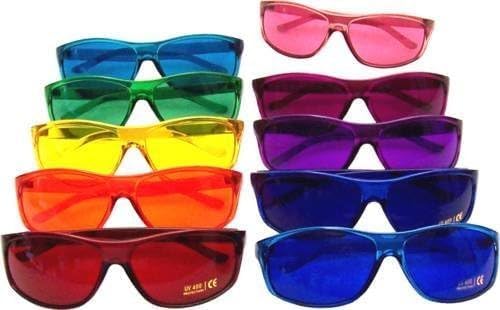 Color Therapy Glasses Pro Chakra Style Complete Set of 10 Colors - Poker Sunglasses