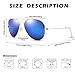 Pro Acme Aviator Sunglasses for Men Women Classic Polarized UV400 Protection (Gold Frame/Blue Mirrored Lens)
