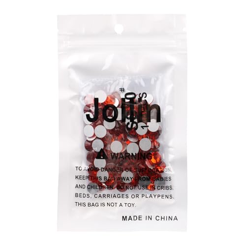 Image of Jollin Crystal Flatback Rhinestones Gems for Crafts 8.4mm SS40, Lt Siam | Glue Fix, 144pcs Glass Rhinestones for Bedazzling, Clothes, Tumblers, Nail Art, Shoes, Bags, Caps & Accessories Decoration