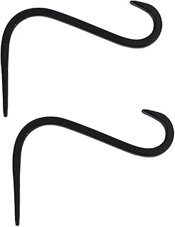 Cabilock Ganchos de pendurar para plantas, ganchos de parede de ferro, gancho para plantas, gancho para pastores, suporte de vaso de flores, lanterna de parede, sino de vento, alimentador de pássaros, planta de flores