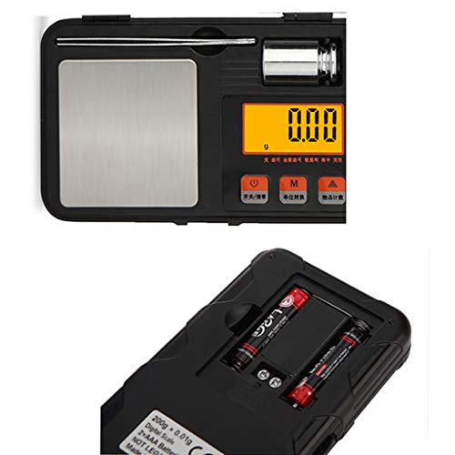 gazechimp Mini 200g / 0,001 Balança Digital De Joias Balança De Grama De Cozinha Peso De Alimentos A