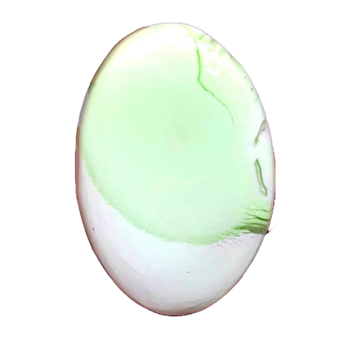 Chrysoprase citron de qualité cabochon d'exception pour pendentif de prestige - 6