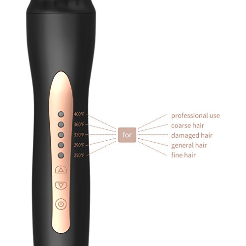 Miracomb 3-In-1 Hair Straightener Curling Iron 1.25 Inch Tourmaline Ceramic Flat Iron - Ionic Hot Brush Styler - Anti Scald Curler For Straightening & Curling, 5 Temp Settings (Package May Vary) #TOP7