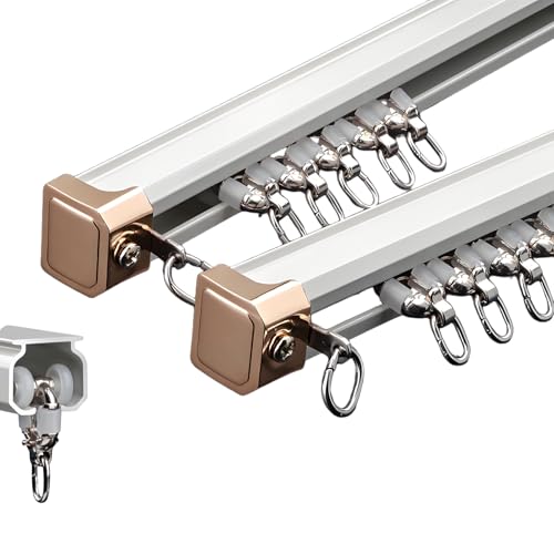 Tringle à rideau simple rail alu pour suspension rideau long 7m
