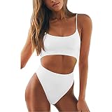 ZGNB Bikini Teenager MäDchen Zweiteilig Push Up Mit Tankini Pailetten Bikini Verschluss Bikini Triangel Teenager Bikini Bikinihosen Weiß#17 Blau
