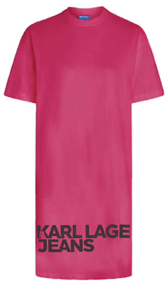 KARL LAGERFELD JEANS, Women's, Logo Tee Dress, Very Berry, S