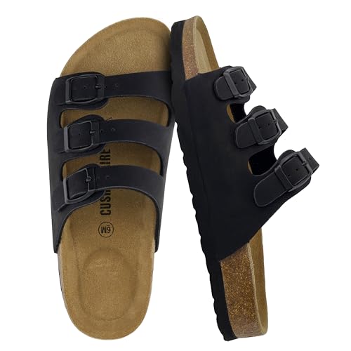 Image of CUSHIONAIRE Women's Lela Cork footbed Sandal with +Comfort