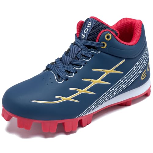 EQW Kids Baseball Cleats for Kids Softball Cleats ,Non-Slip, Durable Blue