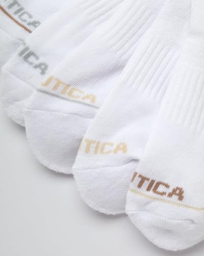 Image of Nautica Womens No Show Socks Moisture Wicking Low Cut Athletic Socks 6 Pack | Moisture Wicking Dri-Motion Fabric, Cushioned Key Areas, Banded Arch Support, No Show Low Cut, Shoe Size 4-10