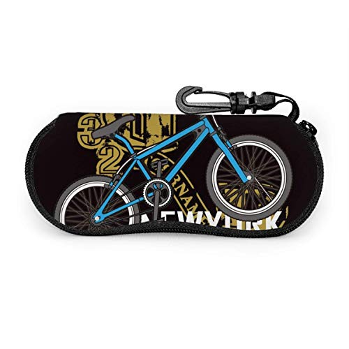 Preisvergleich Produktbild OKIJH Tragbare Brillenetui, Aufbewahrungsbox, Brillenetui, Kosmetiktasche Street Biker Riding On New York Street Way Portable Eyeglass Case Abrasion Resistant Glasses Protective Case Soft Sunglass Bag