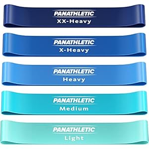 Panathletic Weerstandsbanden, Set van 5 Banden – 5 Verschillende Weerstandsniveau’s, Handleiding met Oefeningen, eBook in het Nederlands, Opbergzakje – 5x fitness elastiek, resistance bands