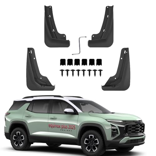 Image of Mud Flaps Kit for 2025 Equinox LT RS ACTIV Accessories 2026 Mud Splash Guard Mud Flap Front and Rear 4pcs (not Fit EV)