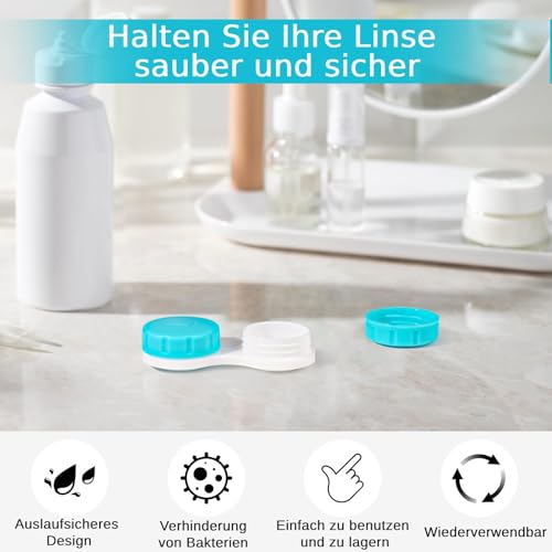OMBRISA Kontaktlinsenbehälter, Kontaktlinsen Behältnis 6 Stück, Tragbar Hygiene Auslaufsicherer Brillenetui, Farbiger Kontaktlinsen Zubehör für Tägliche Ausflüge wie Reisen und Arbeiten (6pcs)
