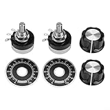 Oniissy Drehpotentiometer, Kohleschicht-Widerstand mit Einzeldrehung, variabler Widerstand für Motordrehzahlregelung und Wechselrichterregelung, 3-terminale elektrische Ausrüstung mit 6 mm (100 Ohm)