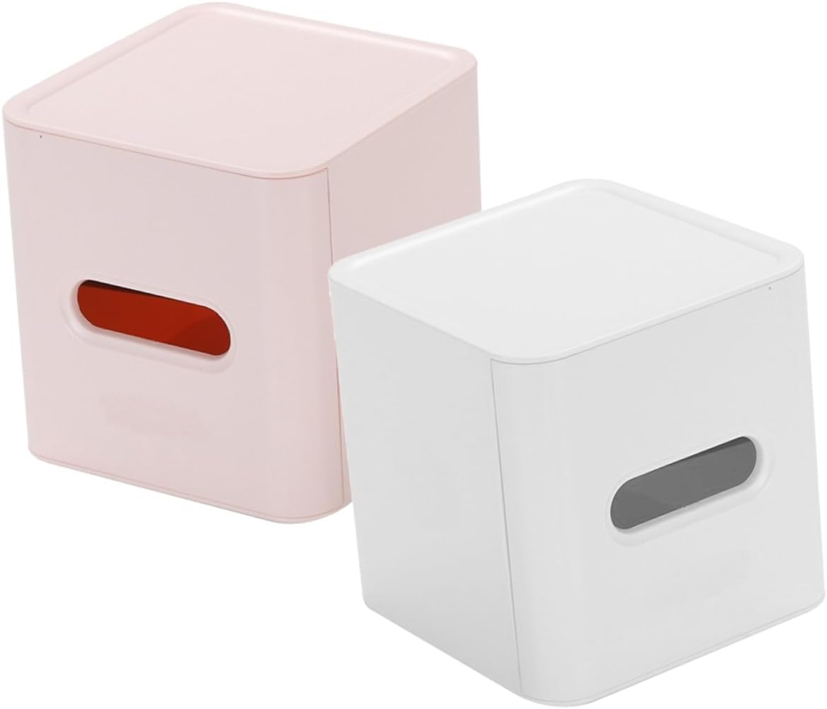 PRETYZOOM 2pcs Square Tissue Box Cover Stylish Tissue Holders for Bathroom Living and Office Convenient for Easy Access