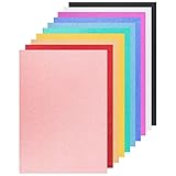UCEC Glitter Cardstock Paper?Card Stock with 50 Sheets 10 Colors?A4 Colored Cardstock for Crafts?8.5 x 11 In Cardstock?250GSM Scrapbook Paper for DIY & Art Projects