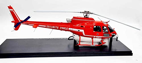 Maquette hélicoptère AS350 Écureuil 1/43 miniature Sécurité Civile bombardier d eau