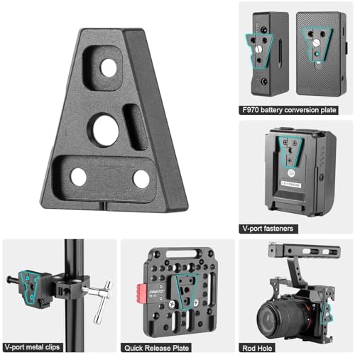 V-Mount FOMITO V-Lock Mâle Accessoire Fixation Rapide Support Caméra Noir - 5