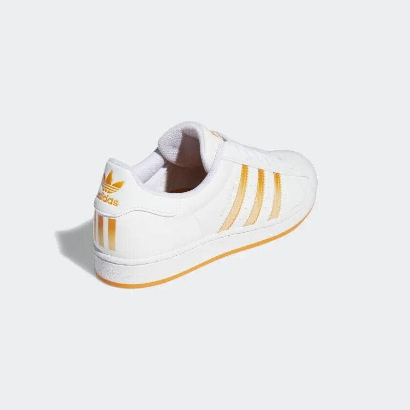 adidas Originals Mens Superstar Classic Low Top Sneaker Shoe, Cloud White/Orange Rush/Acid Orange, 5 - Image 5