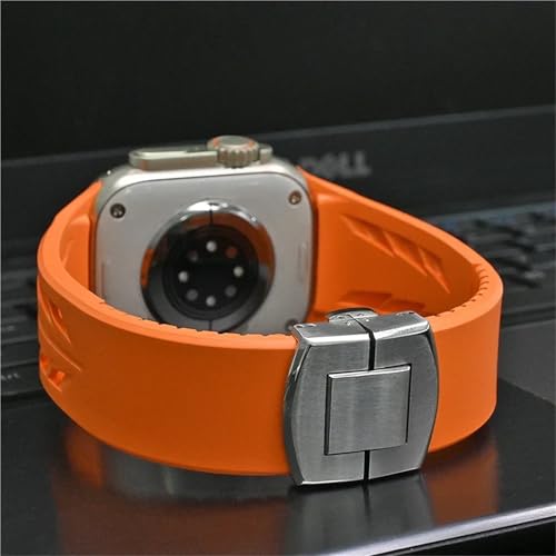 Bracelet en caoutchouc fluoré Apple Watch Ultra 2 look premium - 4