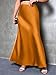 Prinbara Women's Satin Maxi Skirts Dressy Casual Zipped High Waisted Flowy Silk 2026 Spring Elegant Business Party Long Skirt Orange Large